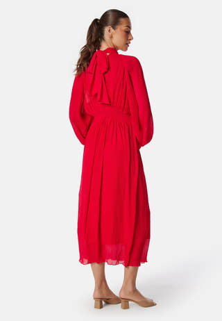 Structured Bow Midi Dress