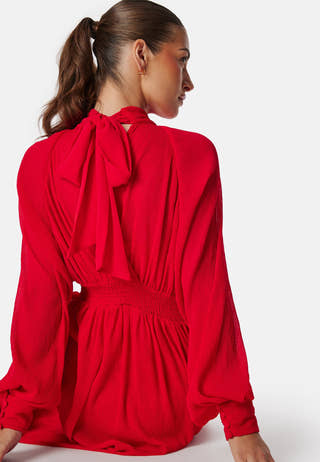 Structured Bow Midi Dress