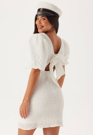 Structured Bow Short Dress