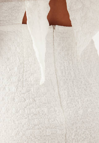 Structured Bow Short Dress
