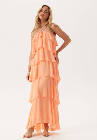 Tie Back Flounce Maxi Dress
