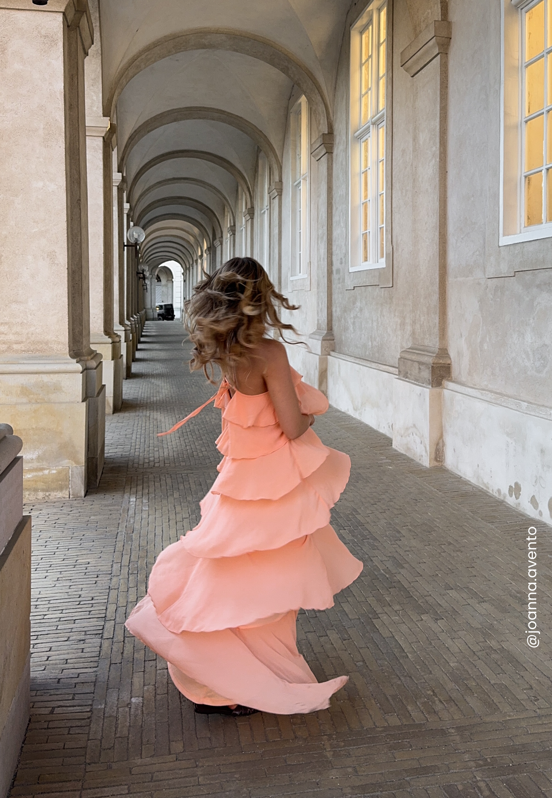 Bubbleroom occasion – Tie Back Flounce Maxi Dress – Ball gowns – Orange