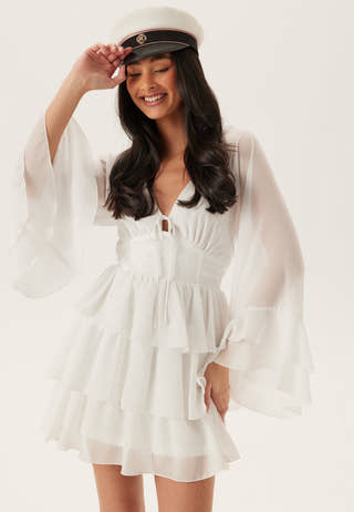 Triple Flounce Short Dress