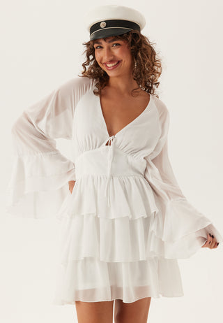 Triple Flounce Short Dress