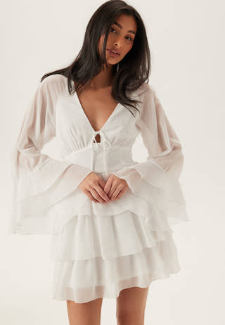 Triple Flounce Short Dress