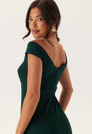 Twist Off Shoulder Gown