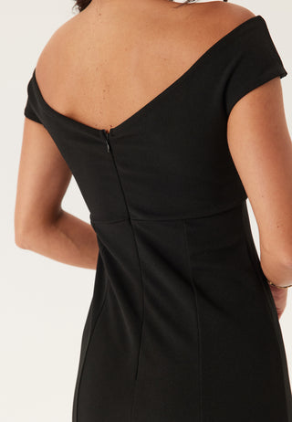 Twist Off Shoulder Gown