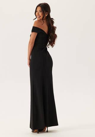 Twist Off Shoulder Gown