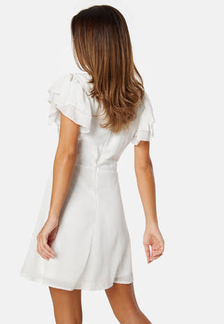 Flounce Sleeve Chiffon Dress