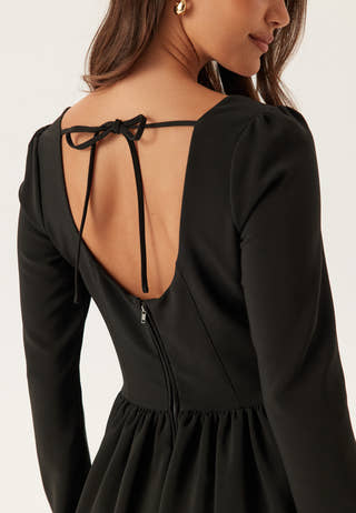 Volume Skirt Long Sleeve Mini Dress