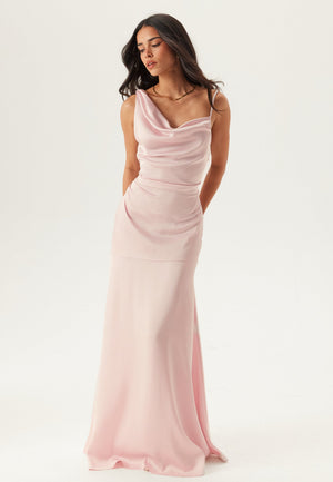Waterfall Mermaid Satin Gown