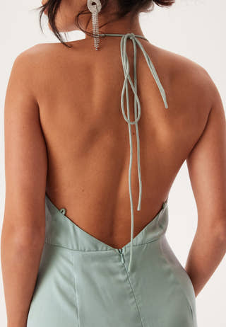 Waterfall Satin Ankle dress