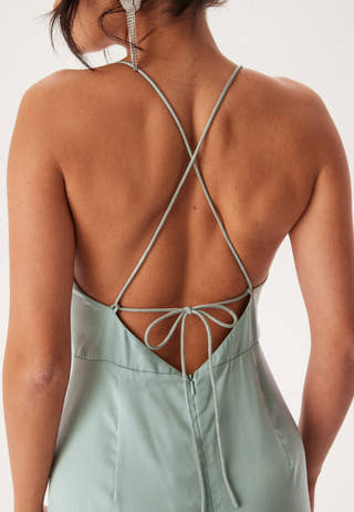 Waterfall Satin Ankle dress