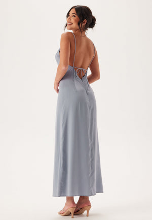 Waterfall Satin Ankle dress