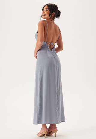 Waterfall Satin Ankle dress