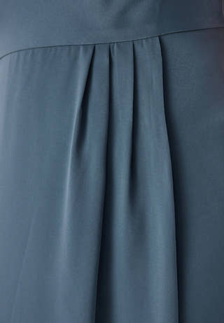 Waterfall Slit Satin Gown