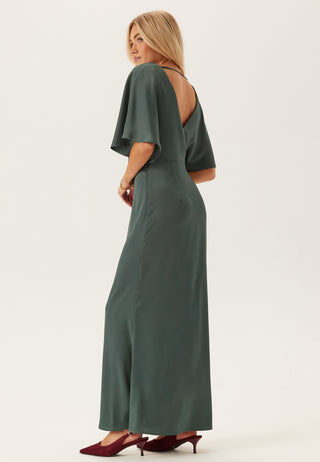 Wrap Satin Ankle Dress