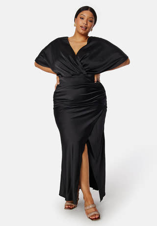 Wrap Satin Gown