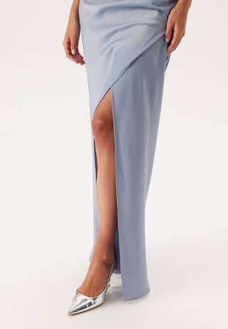 Wrap Satin Gown