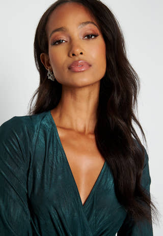 Wrap Tie Midi Dress