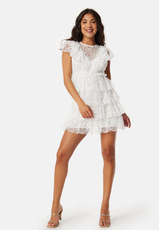 Lace Frill Short Dress