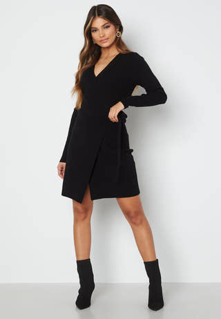 Odelia knitted wrap dress
