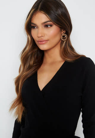 Odelia knitted wrap dress