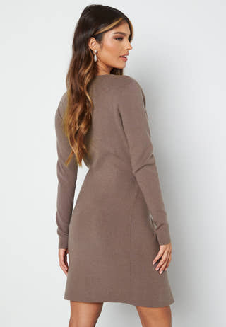 Odelia knitted wrap dress