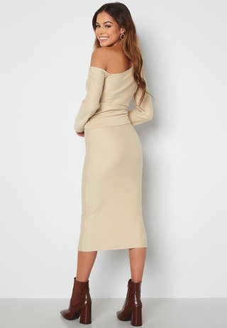 Odette knitted peaky shoulder dress