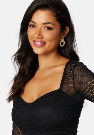 Lace L/S Bustier Top