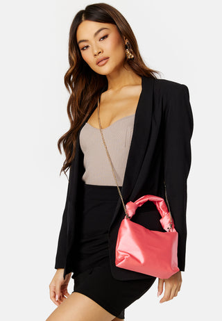 Olivia satin knot bag