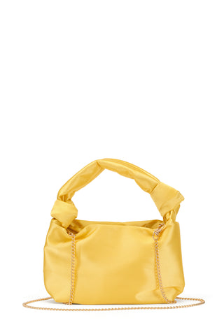 Olivia satin knot bag