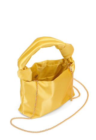 Olivia satin knot bag