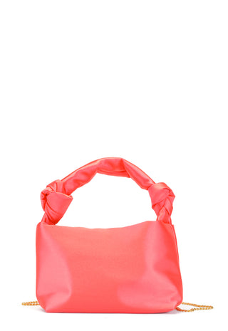 Olivia satin knot bag