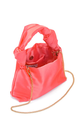Olivia satin knot bag