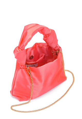 Olivia satin knot bag
