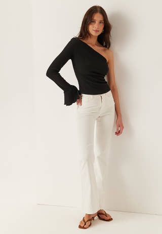 One Shoulder Frill Top