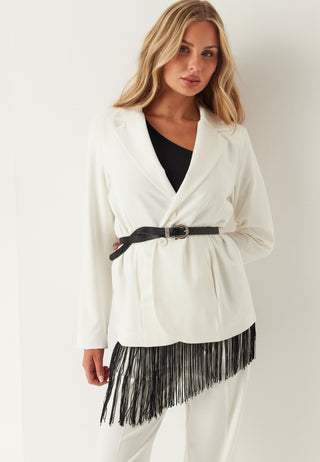 One Shoulder Fringe Top