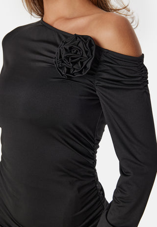 One Shoulder Rose Top