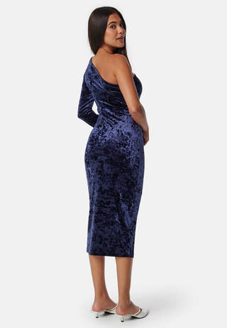 One Shoulder Velvet Dress