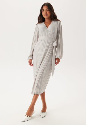 Pleated Wrap Dress