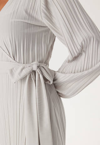 Pleated Wrap Dress