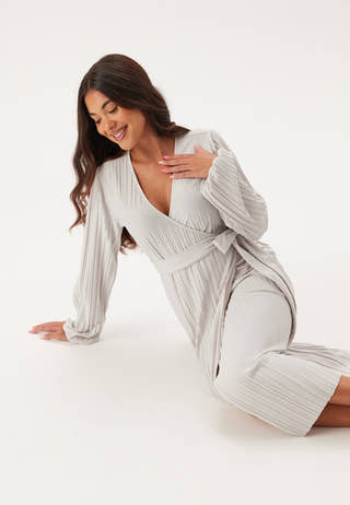 Pleated Wrap Dress