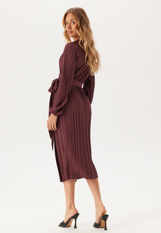 Pleated Wrap Dress