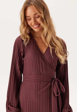 Pleated Wrap Dress
