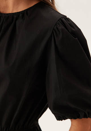 Puff Sleeve Peplum Blouse