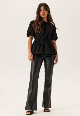 Puff Sleeve Peplum Blouse