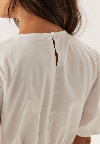 Puff Sleeve Peplum Blouse