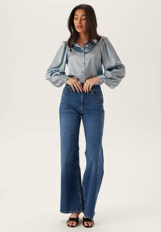 Puff Sleeve Satin Shirt