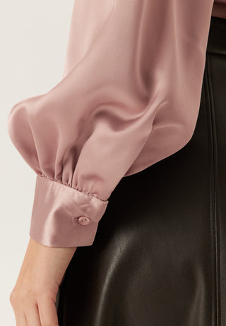 Puff Sleeve Satin Shirt
